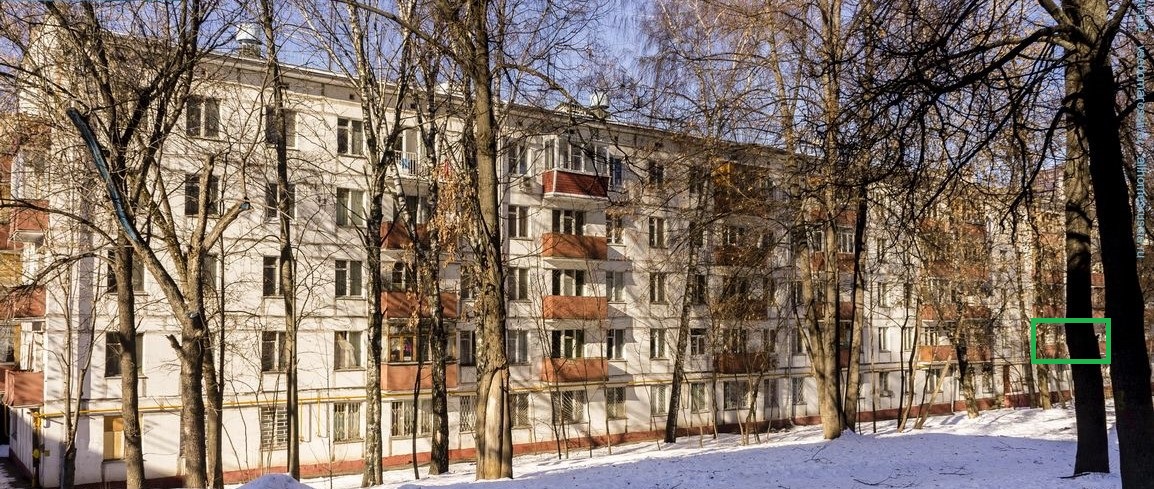 Квартира.Фасад здания с выделенными окнами реализуемого объекта.город Москва, Севастопольский проспект, дом 59 - этаж _ 2 66.jpg