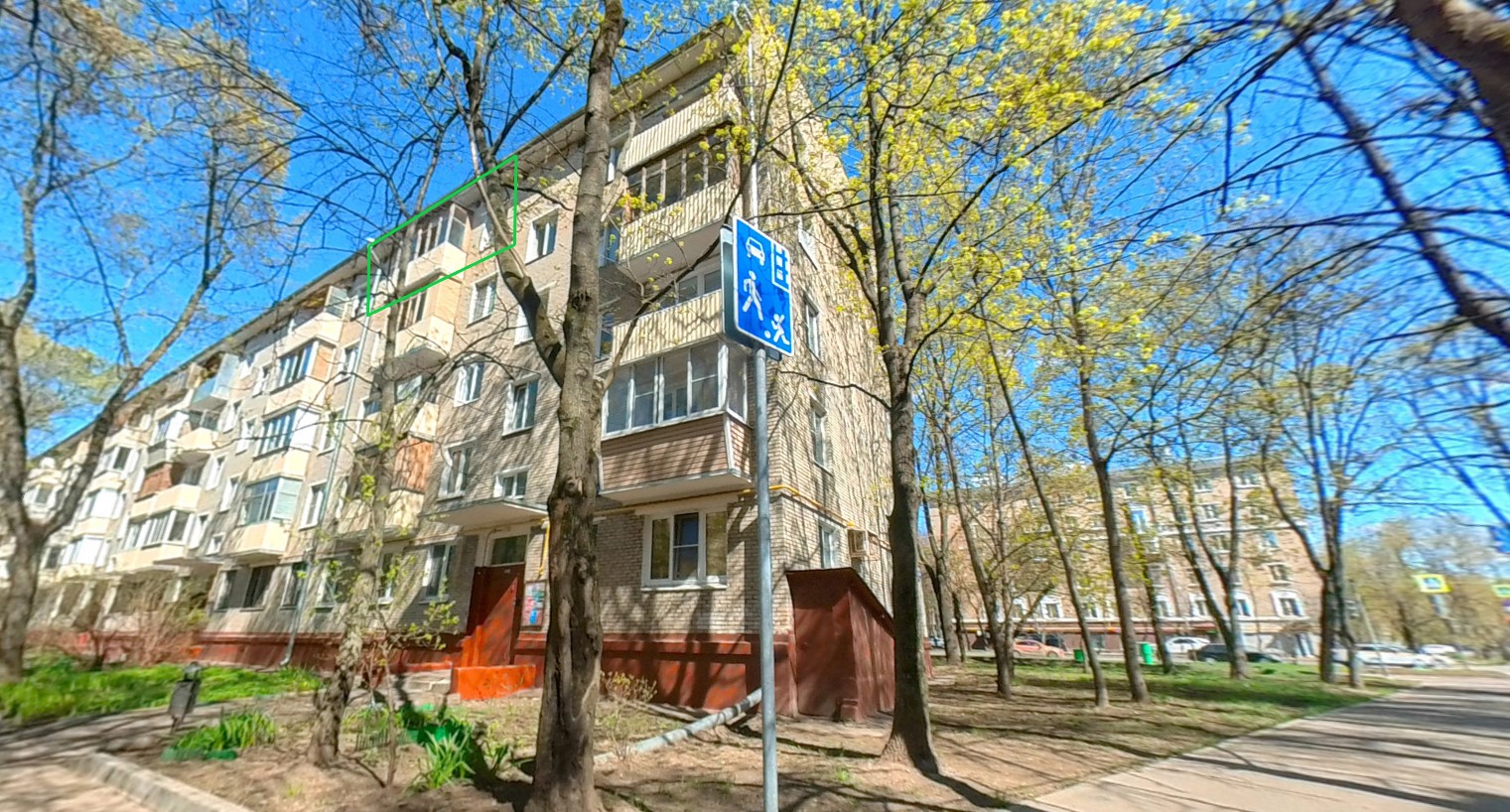 Квартира.Фасад здания с выделенными окнами реализуемого объекта.город Москва, Коптевская улица, дом 81_2 - 5 117.jpg