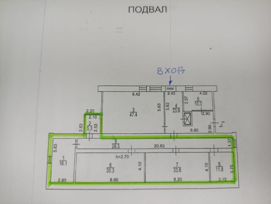 Нежилое помещение.План этажа _поэтажный_ с указанием границ реализуемого объекта.Российская Федерация, город Москва, внутригородская территория муниципальный округ Марфино, Большая Марфинская улица, дом 4 - подвал _ 0.jpg