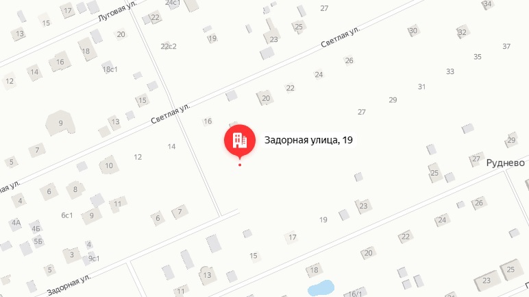 Земельный участок.Положение объекта относительно близлежащих дорог или автомагистралей.г. Москва, п. Новофедоровское, д. Руднево, ул. Задорная, вл. 19.jpg