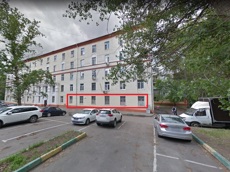 Квартира.Фасад здания с выделенными окнами реализуемого объекта.Российская Федерация, город Москва, внутригородская территория муниципальный округ Соколиная Гора, 5-я улица Соколиной Горы, дом 21, корпус 2 - Этаж _ 1, кв. 2 2.jpg