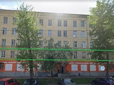 Квартира.Фасад здания с выделенными окнами реализуемого объекта.Российская Федерация, город Москва, внутригородская территория муниципальный округ Коптево, 3-й Михалковский переулок, дом 15 - Этаж _ 2 10.jpg