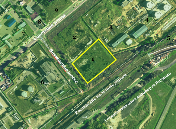 Земельный участок.План объекта.г. Москва, Внуковское шоссе, коммунальная зона.png