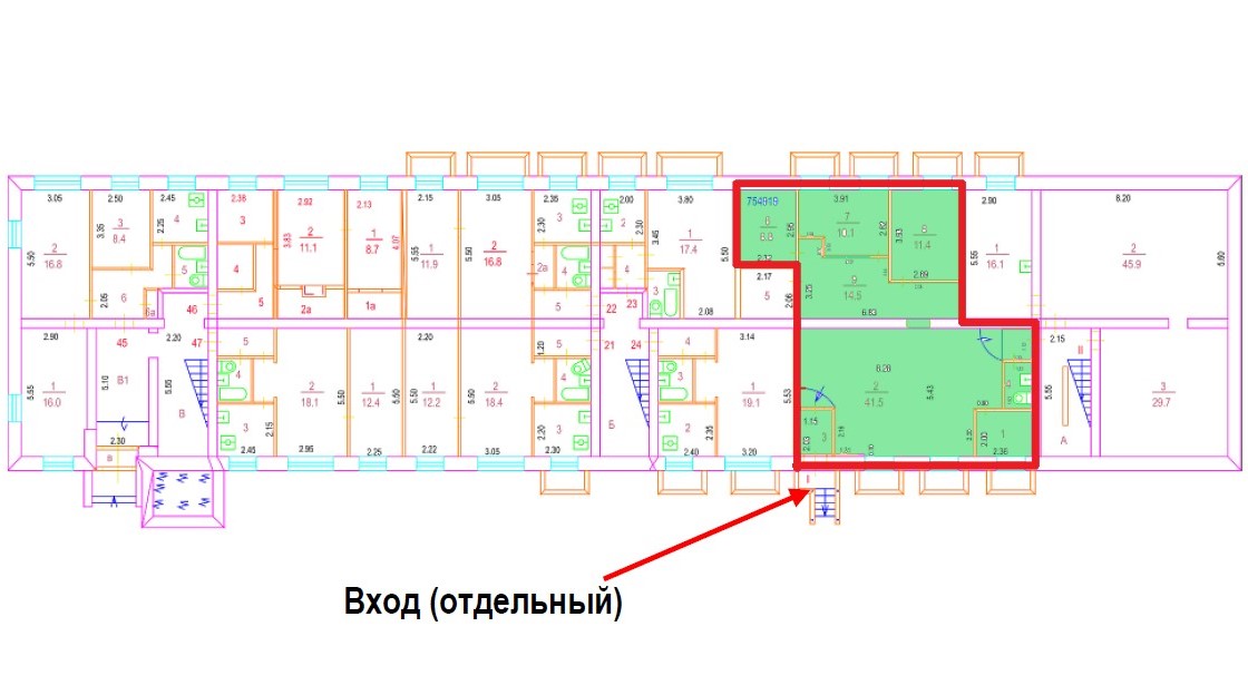 ГП16958055.Нежилое помещение.План этажа (поэтажный) с указанием границ реализуемого объекта.jpg