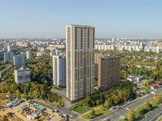 ГП16954521.Квартира. Договор долевого участия.Фасад здания с выделенными окнами реализуемого объекта.jpg