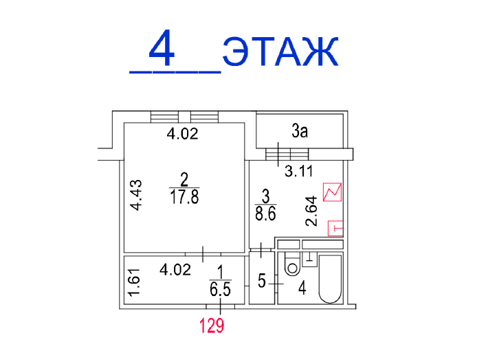 ГП16962149.Квартира.План этажа (поэтажный) с указанием границ реализуемого объекта.png