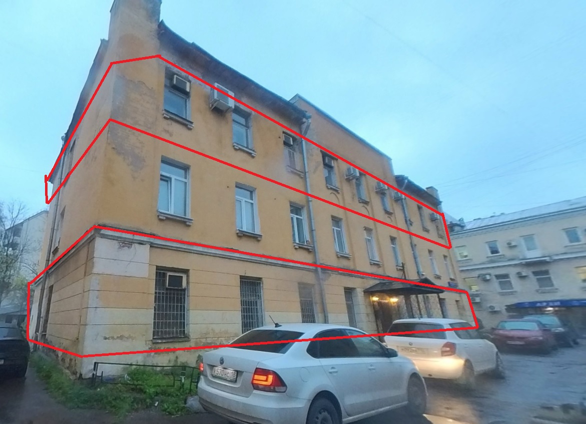 ГП16965409.Нежилое помещение.Фасад здания с выделенными окнами реализуемого объекта.jpg