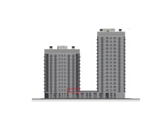 ГП16971086.Квартира. Договор долевого участия.Фасад здания с выделенными окнами реализуемого объекта.jpg