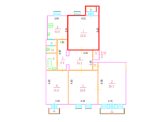 ГП16964854.Квартира.План этажа (поэтажный) с указанием границ реализуемого объекта.png
