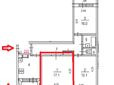 ГП16964481.Квартира.План этажа (поэтажный) с указанием границ реализуемого объекта.png