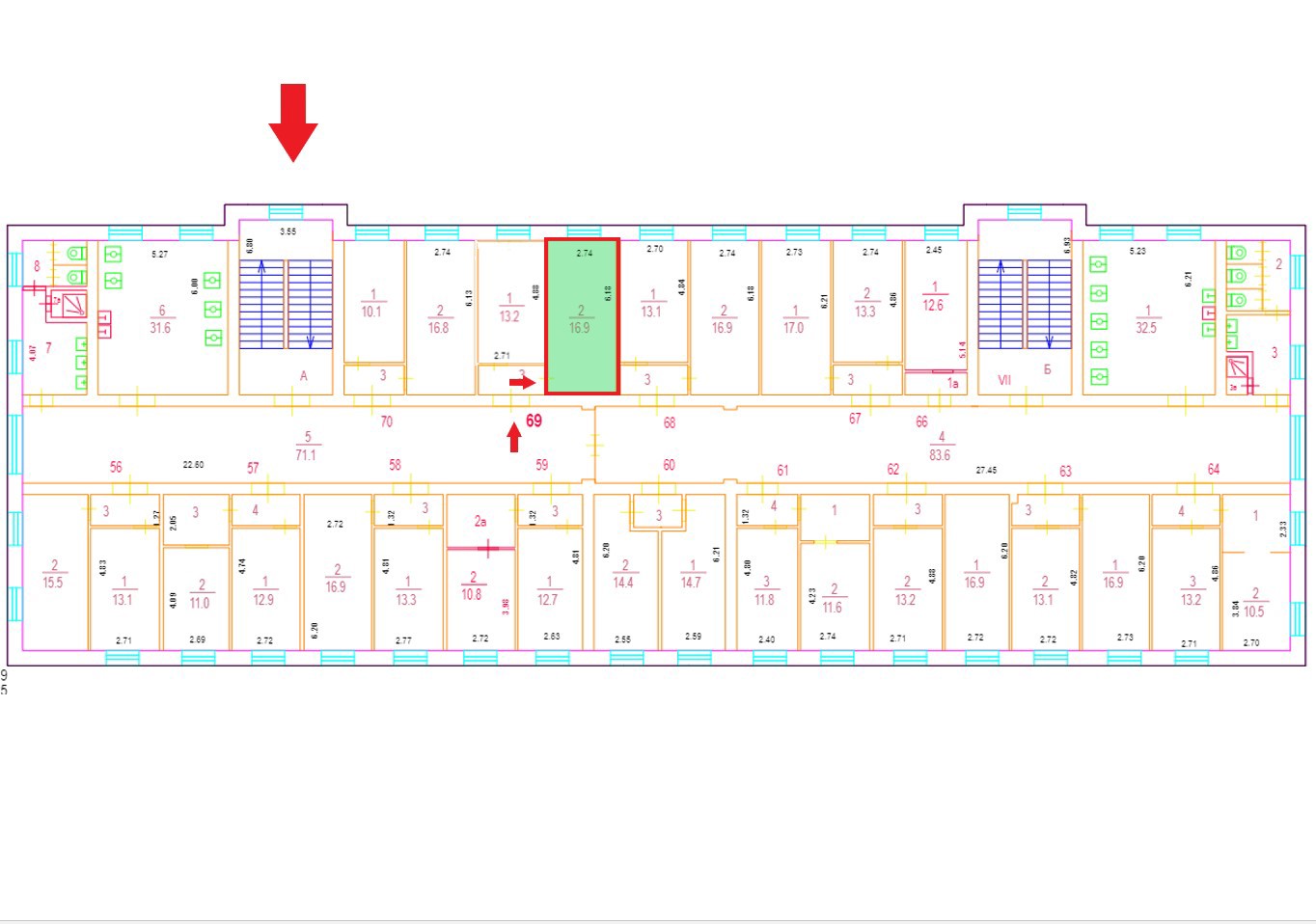 ГП16967720.Комната.План этажа (поэтажный) с указанием границ реализуемого объекта.jpg
