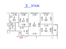 ГП16966705.Квартира.План этажа (поэтажный) с указанием границ реализуемого объекта.png