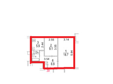 ГП16967598.Квартира.План этажа (поэтажный) с указанием границ реализуемого объекта.png