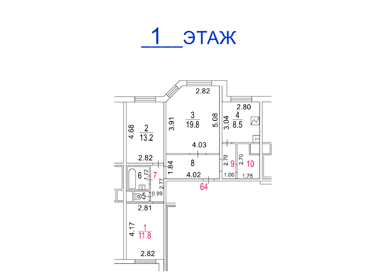 ГП16964369.Квартира.План этажа (поэтажный) с указанием границ реализуемого объекта.png