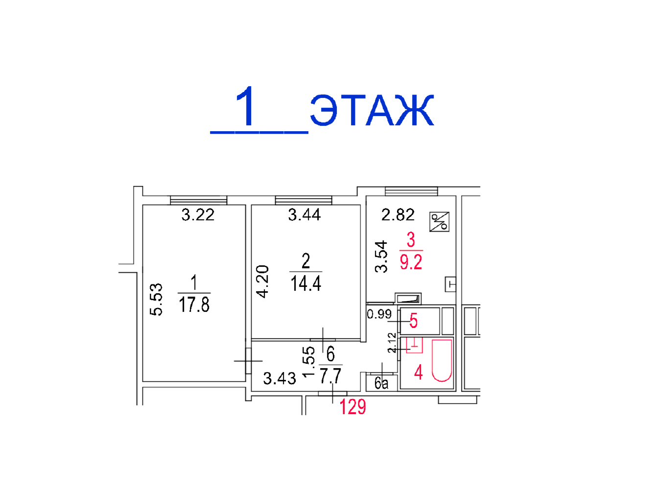 ГП16964473.Квартира.План этажа (поэтажный) с указанием границ реализуемого объекта.png