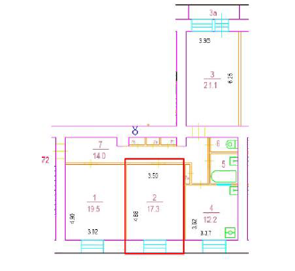 ГП16975054.Квартира.План этажа (поэтажный) с указанием границ реализуемого объекта.png