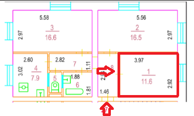 ГП16974875.Квартира.План этажа (поэтажный) с указанием границ реализуемого объекта.png