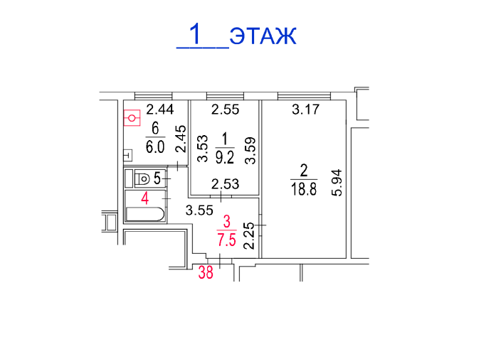 ГП16964074.Квартира.План этажа (поэтажный) с указанием границ реализуемого объекта.png