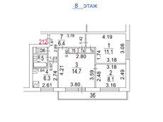 ГП16963999.Квартира.План этажа (поэтажный) с указанием границ реализуемого объекта.png