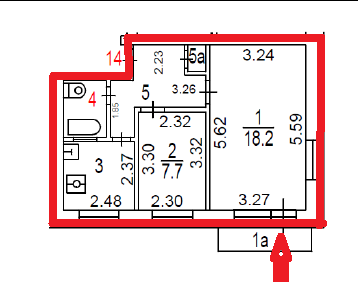 ГП16974380.Квартира.План этажа (поэтажный) с указанием границ реализуемого объекта.png