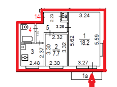 ГП16974380.Квартира.План этажа (поэтажный) с указанием границ реализуемого объекта.png