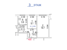 ГП16974866.Квартира.План этажа (поэтажный) с указанием границ реализуемого объекта.png
