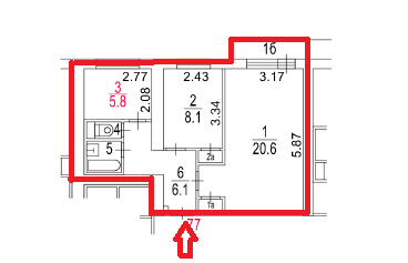 ГП16975024.Квартира.План этажа (поэтажный) с указанием границ реализуемого объекта.png