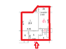 ГП16974860.Квартира.План этажа (поэтажный) с указанием границ реализуемого объекта.png