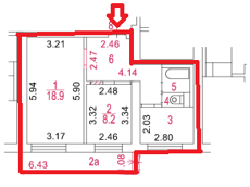 ГП16975607.Квартира.План этажа (поэтажный) с указанием границ реализуемого объекта.png