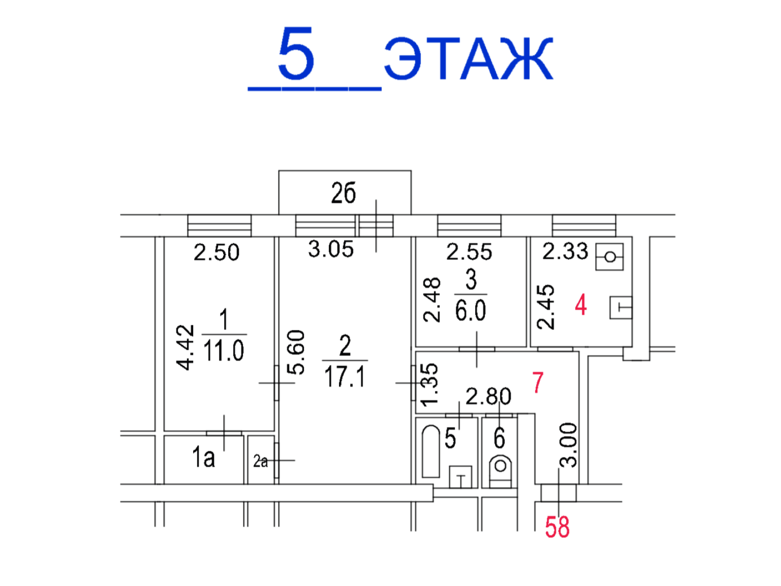 ГП17000951.Квартира.План этажа (поэтажный) с указанием границ реализуемого объекта.png